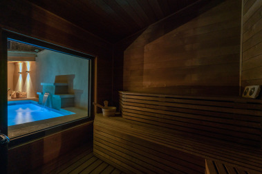 Vue du Sauna de nuit