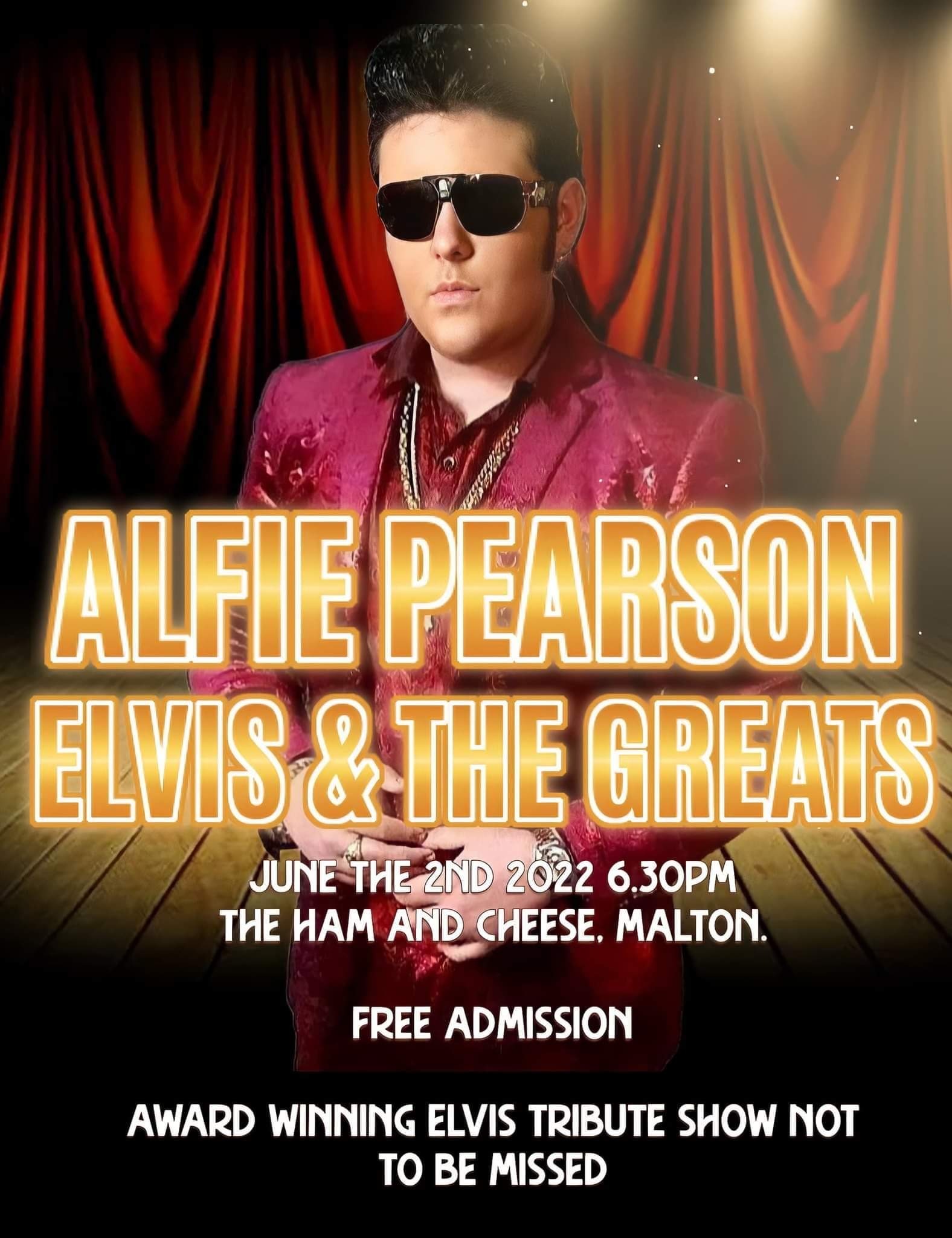Queens Jubilee Celebrations - Thursday 2nd June 2022 - The Ultimate Elvis Experience with the Amazing Alfie Pearson & The Bonkers Steve Wright 6pm - Late