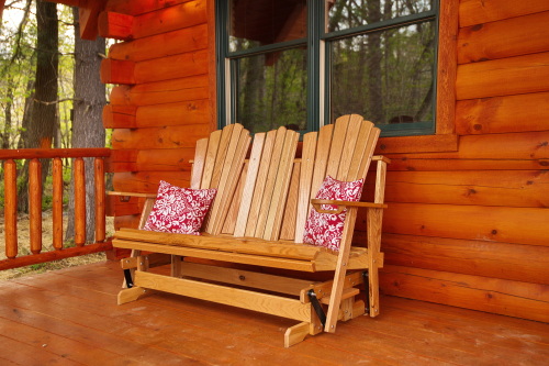 Triple Adirondack Glider, Front Porch, Kalli's Luxury Retreat