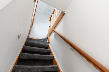 Carpeted stairs