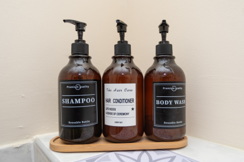 Complimentary toiletries including shampoo, conditioner and shower gel are provided for your stay