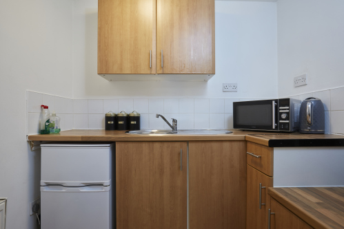 Modern kitchen with all essentials for short or extended stays