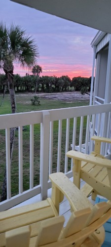 Balcony from Master bedroom .