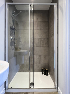 A bright and inviting bathroom space.