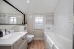 Woodside Cottage - 1st floor family bathroom, with underfloor heating.  Bath and shower. 