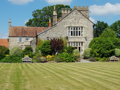 Old Church Farm - View of the South elevation from the croquet lawn