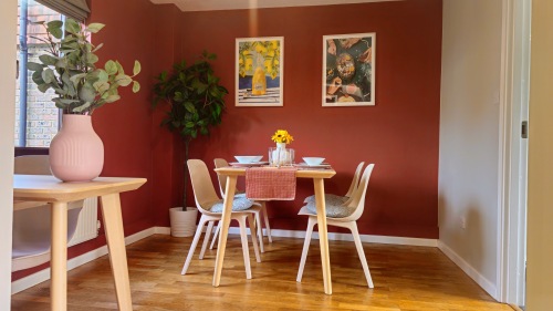 Dining area and desk 