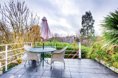 Balcony with garden views