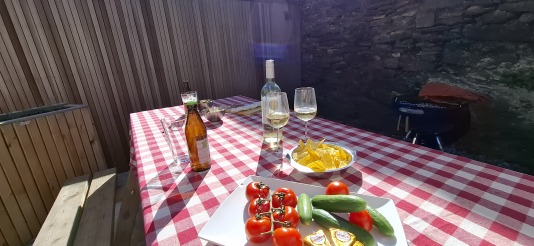 terrasse et barbecue