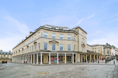 first floor apartment overlooking the square