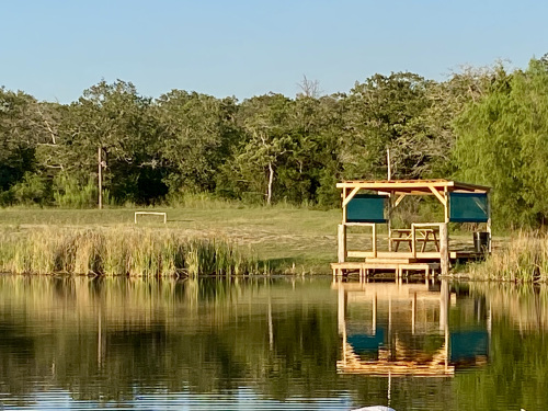 Moby Dick's Pond at Outcast Landing has shaded private fishing docks available for use!