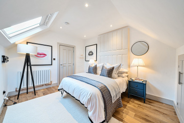 Elegant luxury bedroom designed for comfort and relaxation.