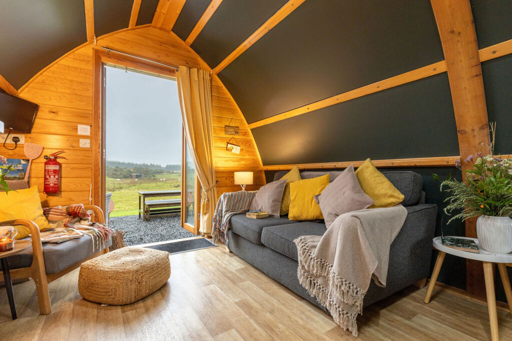 [{'Text': 'Living room', 'CultureCode': 'en-GB'}] glamping cabins and grounds, photo 12 of 32
