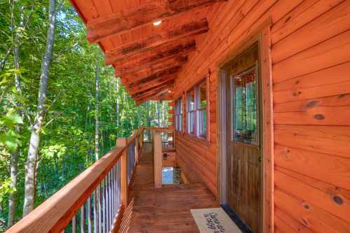 South Side of Upper Deck, with Stairwell to Lower Deck, Soaring Eagle Luxury Treehouse