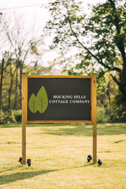 Sign for Hocking Hills Cottage Company