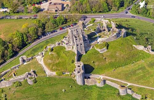 Corfe Castle. Approximately 30 minutes drive from us.