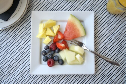 Breakfast fruit plate