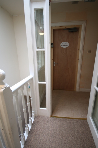 Front Door to Stag View at top of Stairs