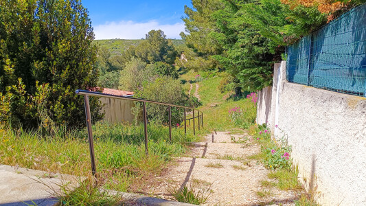 Accès à la pinède