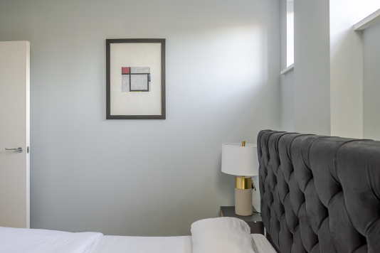 Retreat to this serene and stylish bedroom, designed for ultimate comfort and relaxation. With plush bedding, elegant décor, and soft ambient lighting, it offers a peaceful, luxurious haven to unwind and recharge.