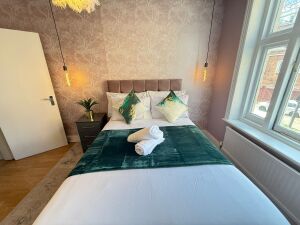 This photo represents bedroom 1 of the flat