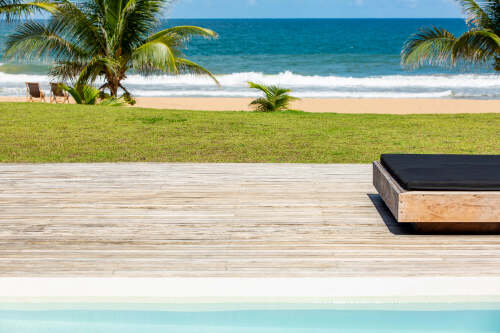 Beach view from the pool