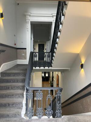 Picture represents one of the building's staircase
