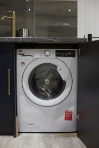 Modern kitchen space perfect for preparing home-cooked meals.