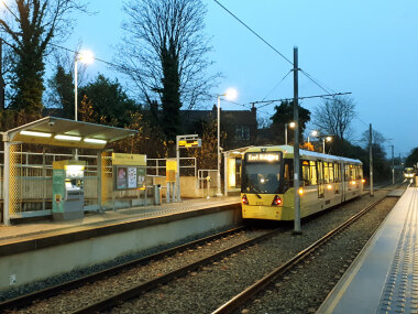 Tram stop a short walk away