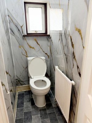 This photo represents the communal toilet located on the ground floor