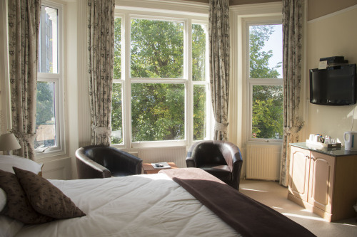Many rooms have bay windows, just ask when booking