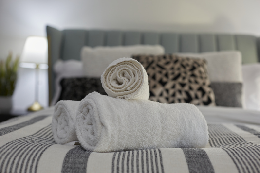 A bright and comfortable double bedroom — perfect for rest after a day of exploring.