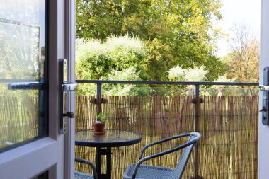 Here's a sneak peak of the balcony. A lovely spot to start the day or to relax in the evening..