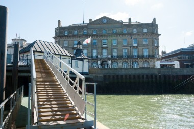 Front of the building from the Pier