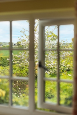 View over Mulsford Lane across the Welsh countryside