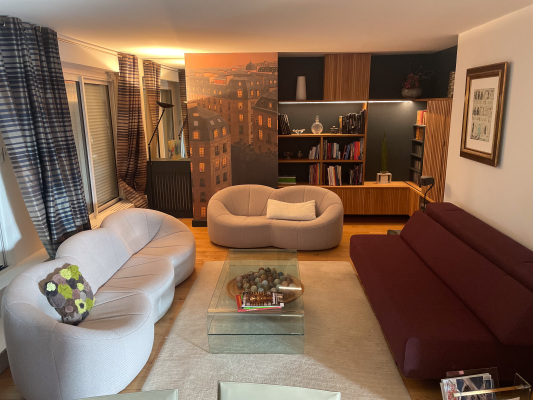 salon avec canapé lit