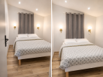 Chambre douillette et élégante, parfaite pour se détendre et profiter d’un séjour au calme en pleine nature.