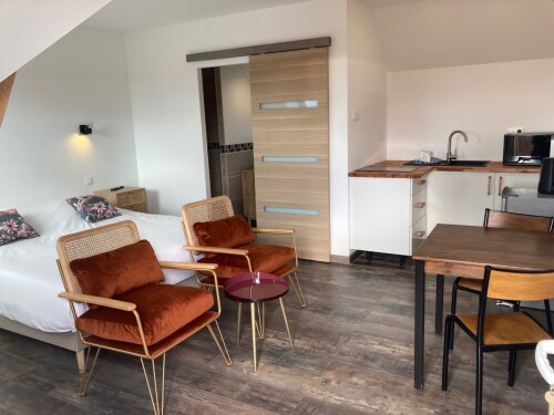 Studio-Confort-Douche-Vue mer-balcon