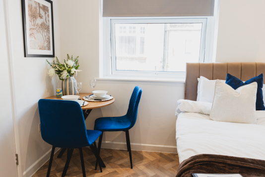 bed and dining