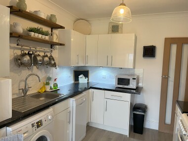 Kitchen with appliances and plenty of utensils to make your stay as easy as possible!