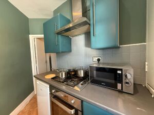 This photo represents kitchen of the flat