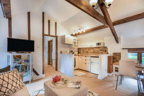 Hayloft living/dining area and kitchen