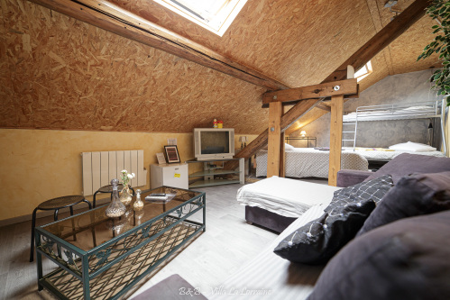 espace salon chambre familiale 