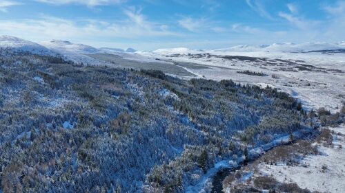 Arial View from the property in Winter