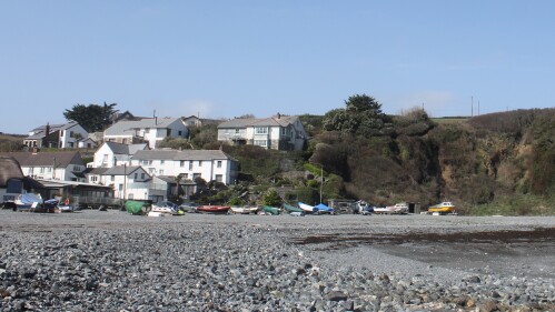 Porthallow beach and village