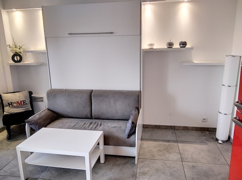 lit meuble double couchage