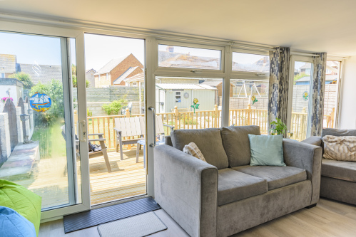 Access to the decking area and back garden