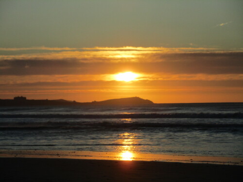 Sunset over Watergate Bay