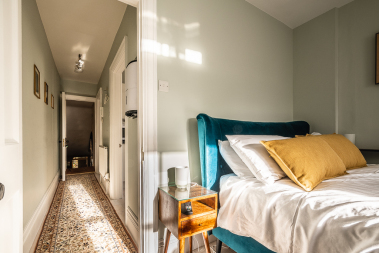 Bedroom and private hallway