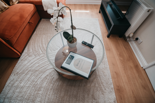 Livingroom With Welcome Pack